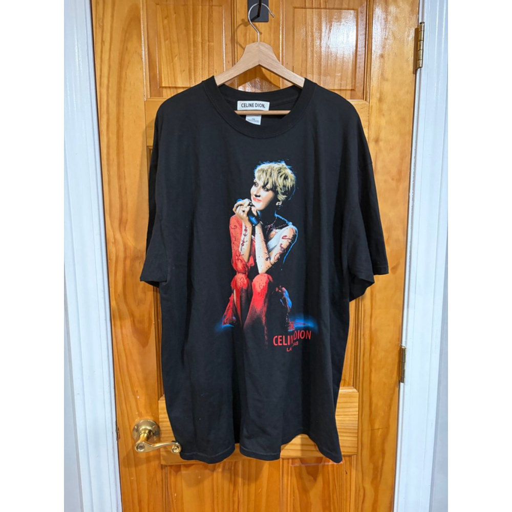 Celine Dion Las Vegas Concert Graphic T Shirt Black XXL Official Tour Merch